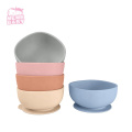 Non Slip Suction Silicone Baby Feeding bowl Collapsible Food Mixing Silicone Bowl With Spoon